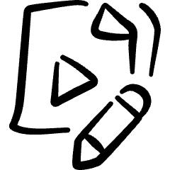 Video File Edit Icon from Freehand Set