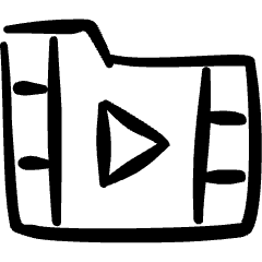 Video File Folder Icon from Freehand Set