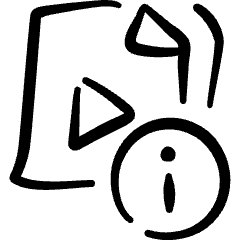 Video File Information Icon from Freehand Set