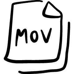 Video File Mov Icon from Freehand Set