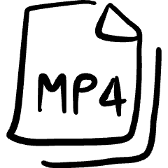 Video File Mp4 Icon from Freehand Set