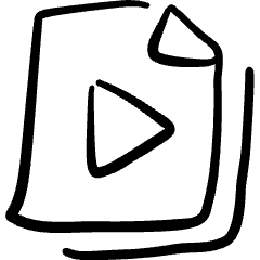 Video File Play Icon from Freehand Set