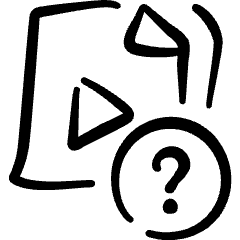 Video File Question Icon from Freehand Set