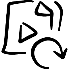 Video File Refresh Icon from Freehand Set
