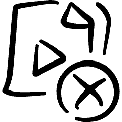 Video File Remove Icon from Freehand Set