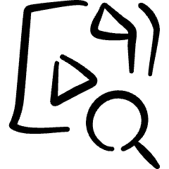 Video File Search Icon from Freehand Set