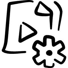 Video File Settings Icon from Freehand Set