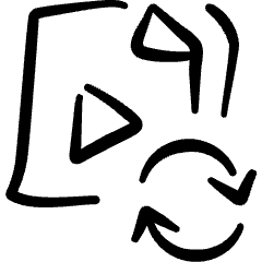 Video File Sync Icon from Freehand Set
