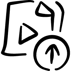 Video File Upload Icon from Freehand Set