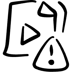 Video File Warning Icon from Freehand Set