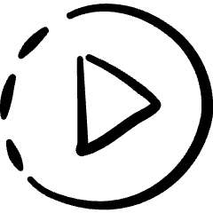 Video Player Circle Icon from Freehand Set