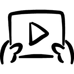 Video Player Hold Icon from Freehand Set