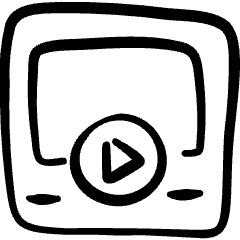 Video Player Interface Icon from Freehand Set
