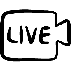 Video Player Live Camera Icon from Freehand Set
