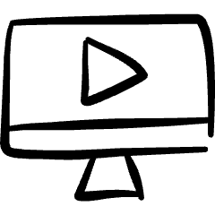 Video Player Monitor Icon from Freehand Set