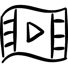 Video Player Movie Icon from Freehand Set