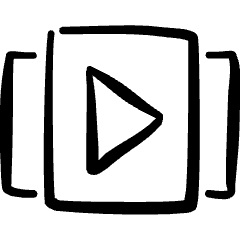 Video Player Playlist Icon from Freehand Set