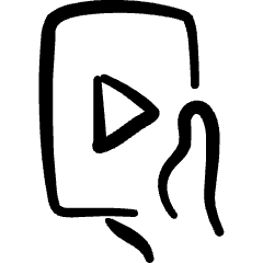 Video Player Watch Smartphone Icon from Freehand Set