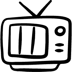 Vintage Tv 2 Icon from Freehand Set