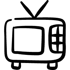 Vintage Tv 4 Icon from Freehand Set