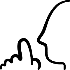 Allowances Silence Icon from Freehand Set