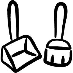 Cleaning Duster Broom Icon from Freehand Set