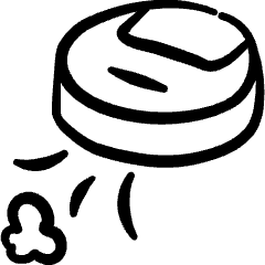 Cleaning Robot Vacuum Icon from Freehand Set