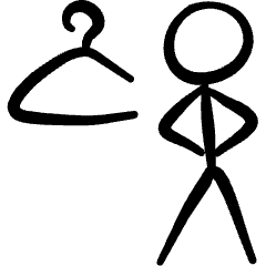 Locker Room Hanger Man Icon from Freehand Set