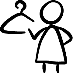 Locker Room Hanger Woman Icon from Freehand Set