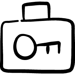 Locker Room Suitcase Key Icon from Freehand Set