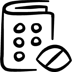 Disability Blind Read Book Icon from Freehand Set