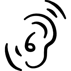 Disability Hearing Icon from Freehand Set