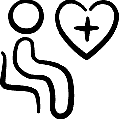 Disability Heart Plus Health Care Icon from Freehand Set