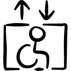 Disability Lift Elevator Icon from Freehand Set