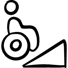 Disability Wheelchair Way Icon from Freehand Set