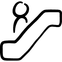 Escalator Person Icon from Freehand Set