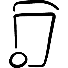 Garbage Bin Icon from Freehand Set