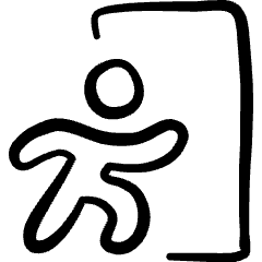 Safety Exit Door Icon from Freehand Set