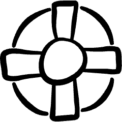 Safety Float Buoy Ring Icon from Freehand Set