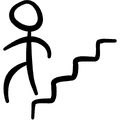 Stairs Person Descend Icon from Freehand Set