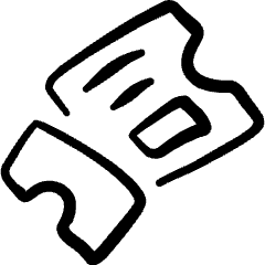 Ticket Split Icon from Freehand Set