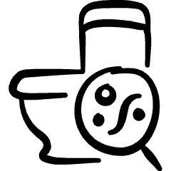 Toilet Bacteria Icon from Freehand Set