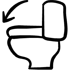 Toilet Seat Close Icon from Freehand Set