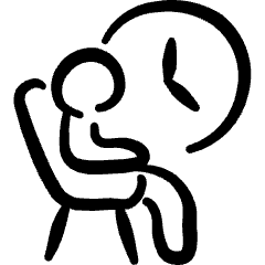 Waiting Room Vip Clock Icon from Freehand Set