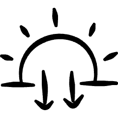 Day Sunset Icon from Freehand Set