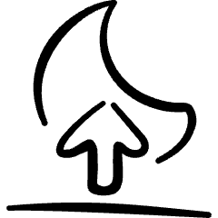 Night Moon Rise Icon from Freehand Set