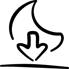 Night Moon Set Icon from Freehand Set