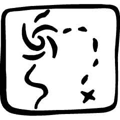Natural Disaster Hurricane Map Icon from Freehand Set