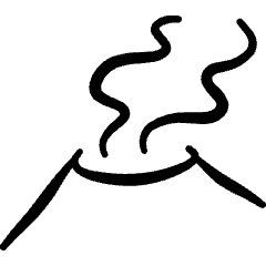 Natural Disaster Volcano Smoke Icon from Freehand Set