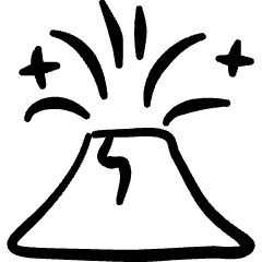 Natural Disaster Volcano Icon from Freehand Set